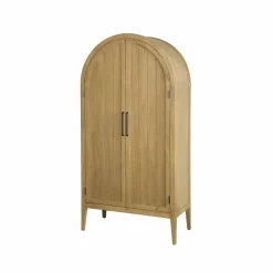 Made in Meubles Armoire<Armoire arrondie en bois d'orme Alicia