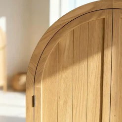 Made in Meubles Armoire<Armoire arrondie en bois d'orme Alicia