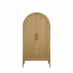 Made in Meubles Armoire<Armoire arrondie en bois d'orme Alicia