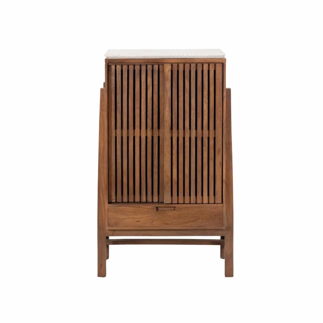 Made in Meubles Armoire<Armoire en bois d'acacia et terrazzo Kaelis