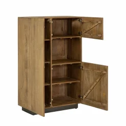 Made in Meubles Armoire<Armoire en bois de manguier et métal Isil