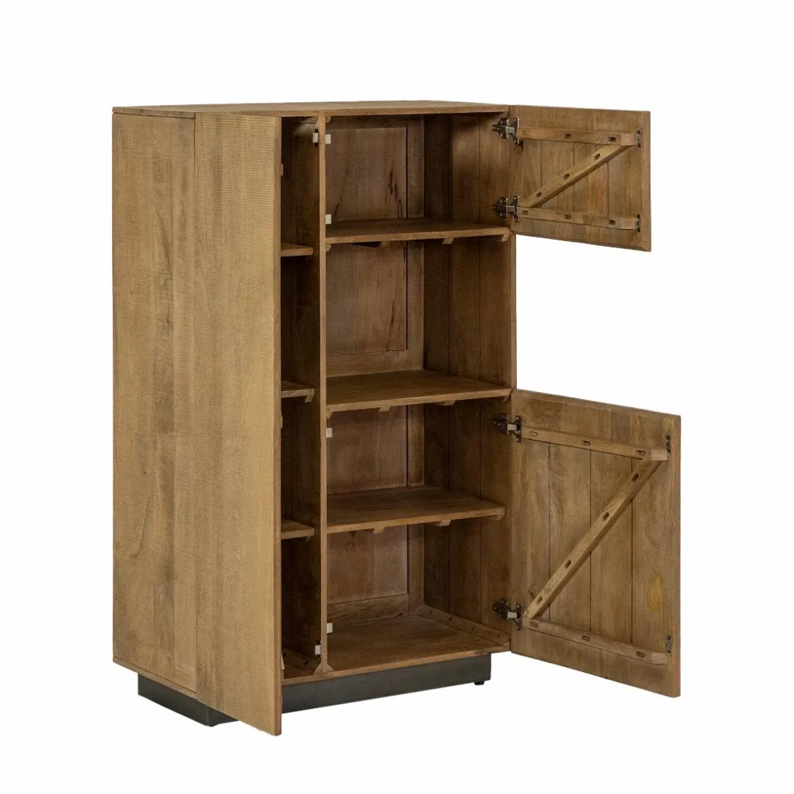 Made in Meubles Armoire<Armoire en bois de manguier et métal Isil