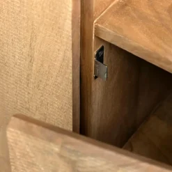 Made in Meubles Armoire<Armoire en bois de manguier et métal Isil