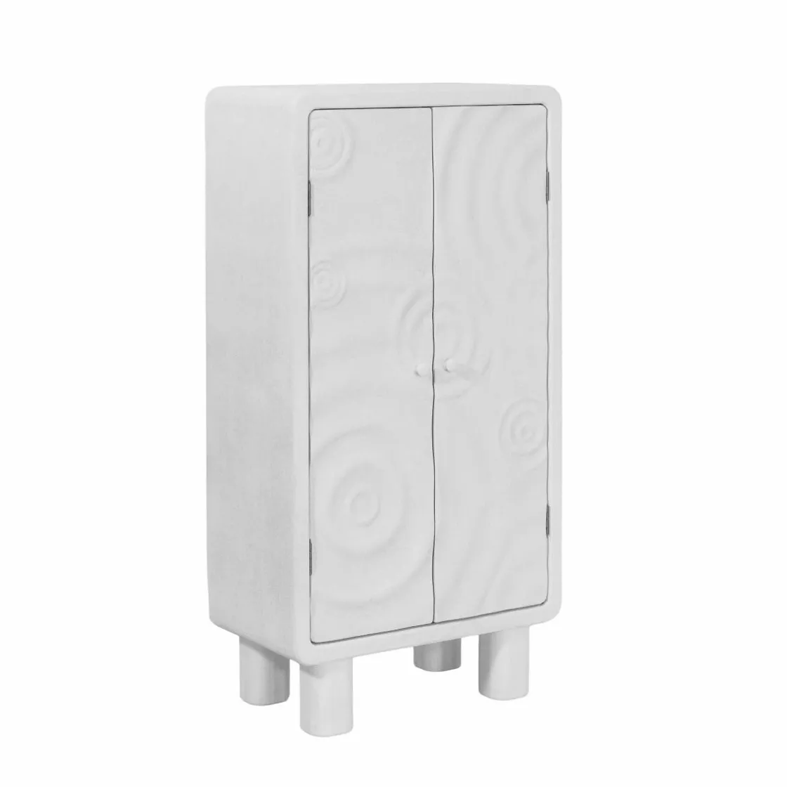 Made in Meubles Armoire|Meuble De Rangement<Armoire en bois effet béton blanc Danaé