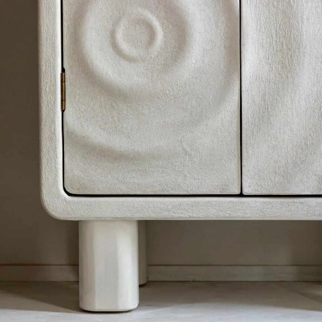 Made in Meubles Armoire|Meuble De Rangement<Armoire en bois effet béton blanc Danaé