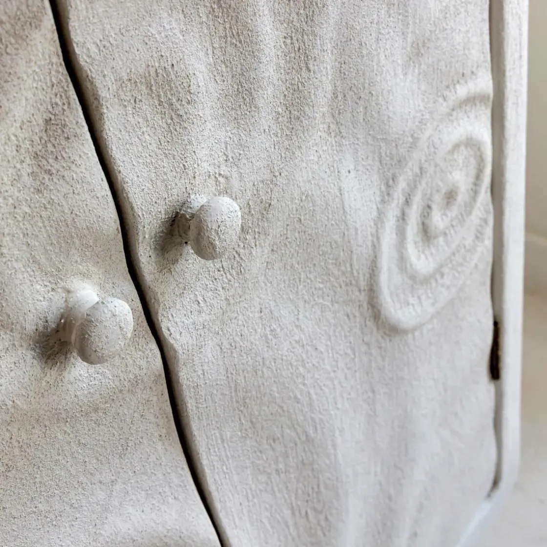 Made in Meubles Armoire|Meuble De Rangement<Armoire en bois effet béton blanc Danaé