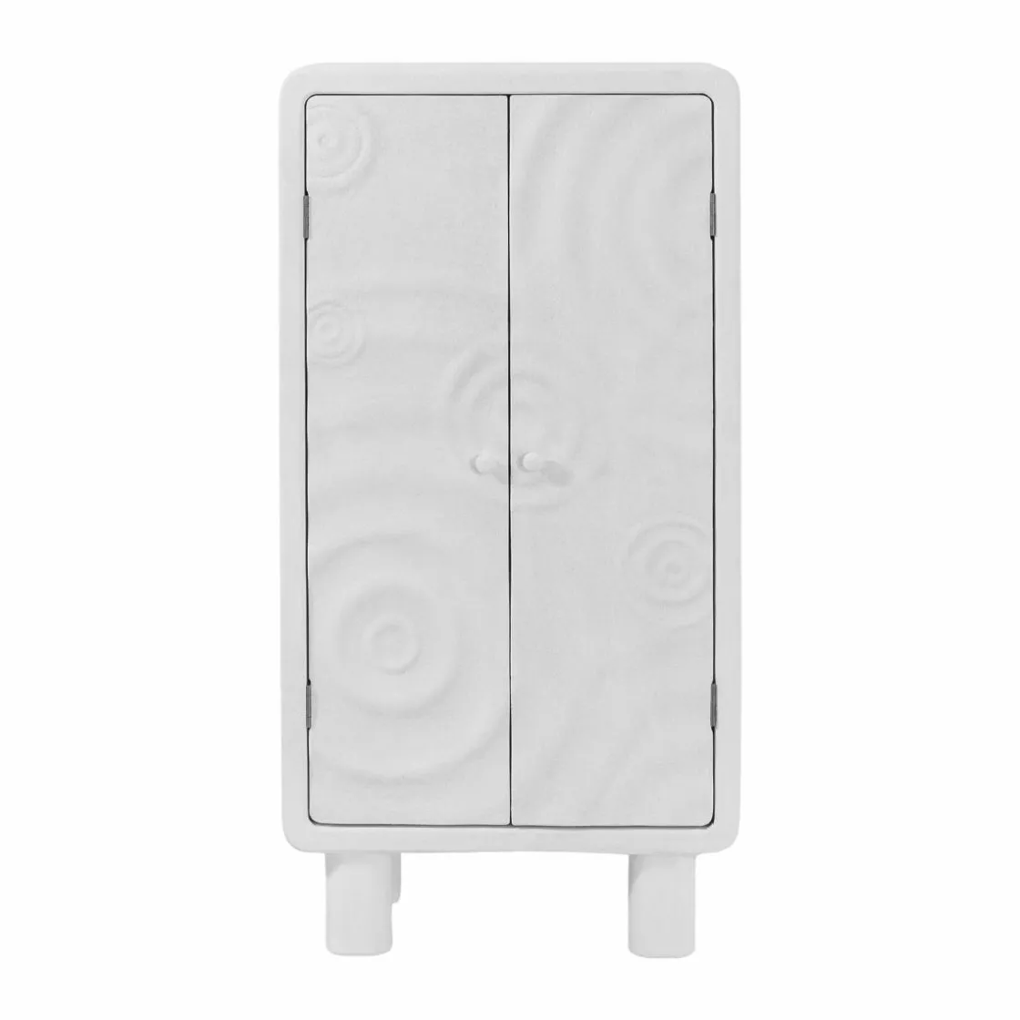 Made in Meubles Armoire|Meuble De Rangement<Armoire en bois effet béton blanc Danaé