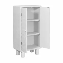 Made in Meubles Armoire|Meuble De Rangement<Armoire en bois effet béton blanc Danaé