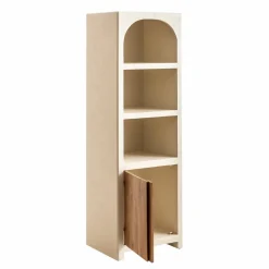 Made in Meubles Armoire<Armoire en bois effet béton et bois d'acacia Dalva