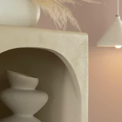 Made in Meubles Armoire<Armoire en bois effet béton et bois d'acacia Dalva