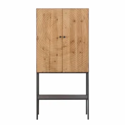 Made in Meubles Armoire<Armoire en pin et métal Rondin