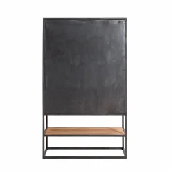 Made in Meubles Armoire<Armoire sculpté en bois de manguier et métal Luz