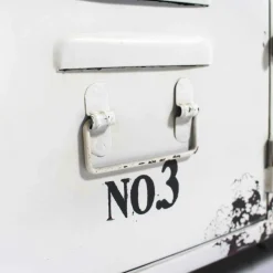 Made in Meubles Banc<Banc avec rangement en métal blanc Félicie