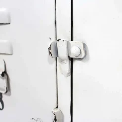 Made in Meubles Banc<Banc avec rangement en métal blanc Félicie