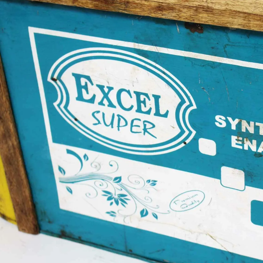 Made in Meubles Banc<Banc coffre en bois et métal recyclé Victorine