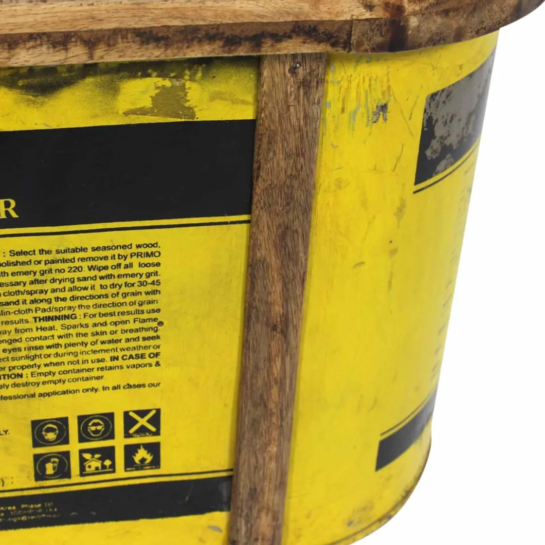 Made in Meubles Banc<Banc coffre en bois et métal recyclé Victorine