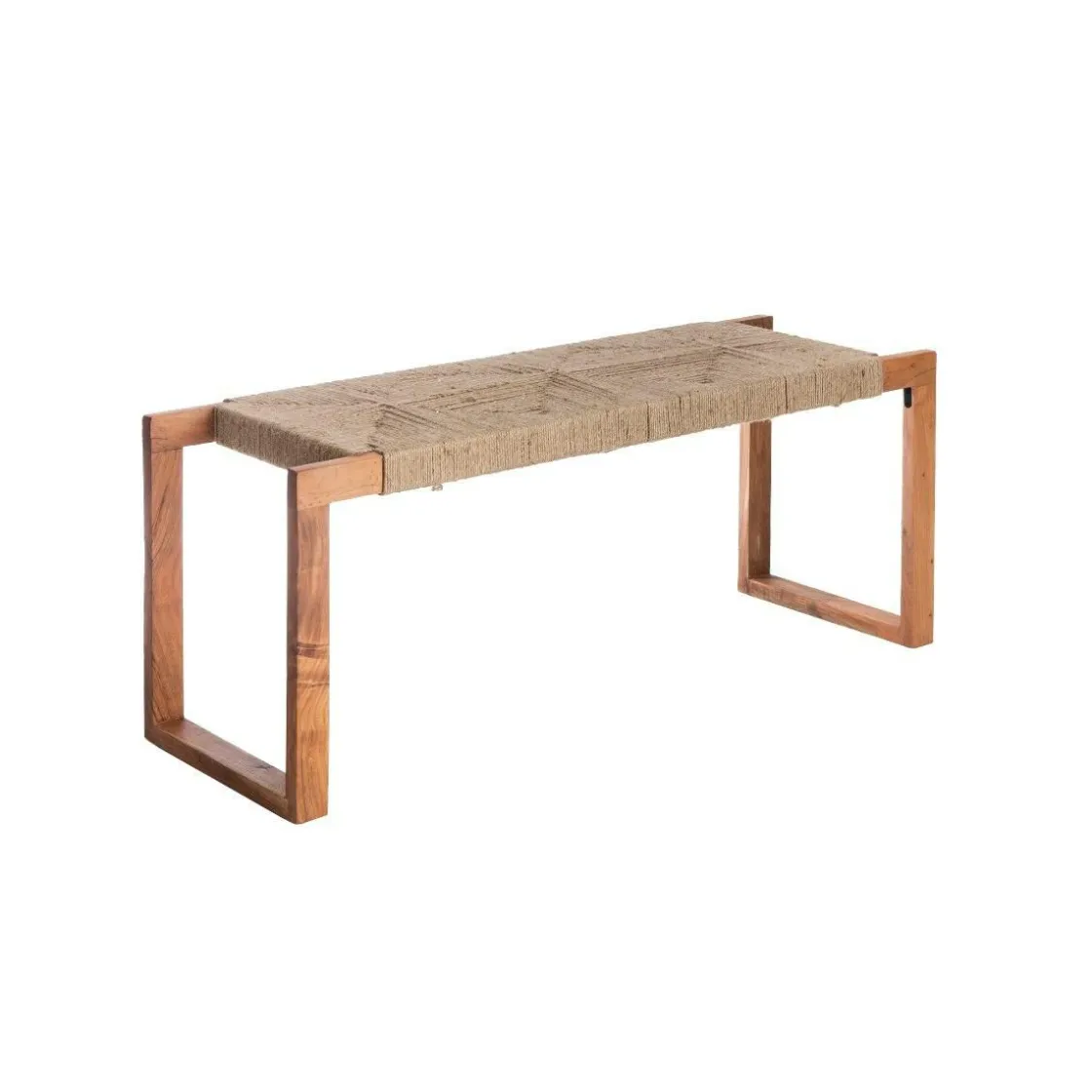 Made in Meubles Banc<Banc en bois d'acacia et laine Marietta