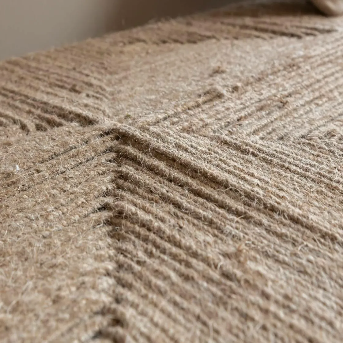 Made in Meubles Banc<Banc en bois d'acacia et laine Marietta