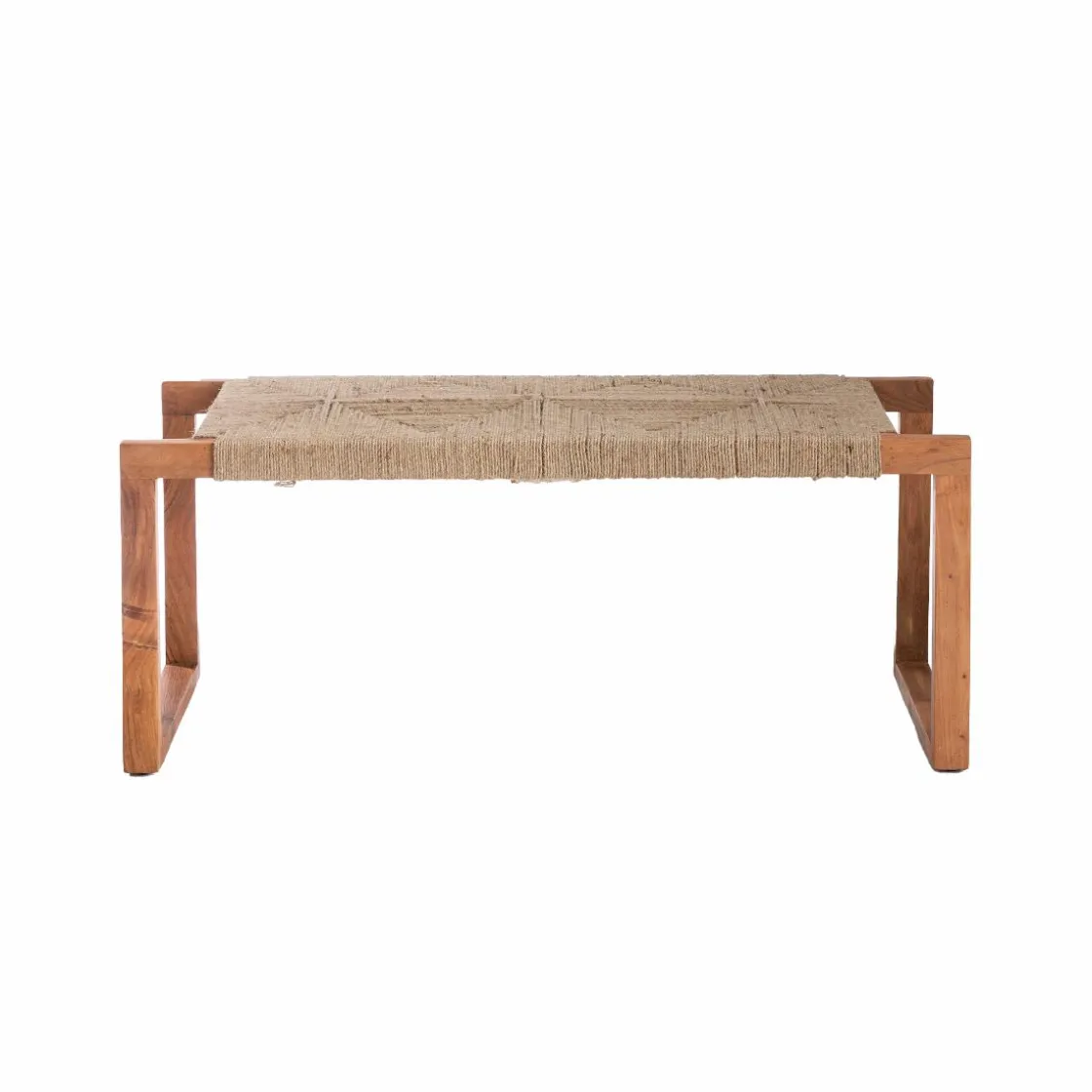 Made in Meubles Banc<Banc en bois d'acacia et laine Marietta