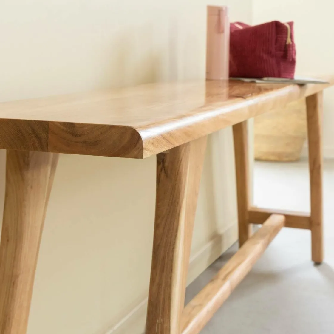 Made in Meubles Banc<Banc en bois d'acacia massif Orane