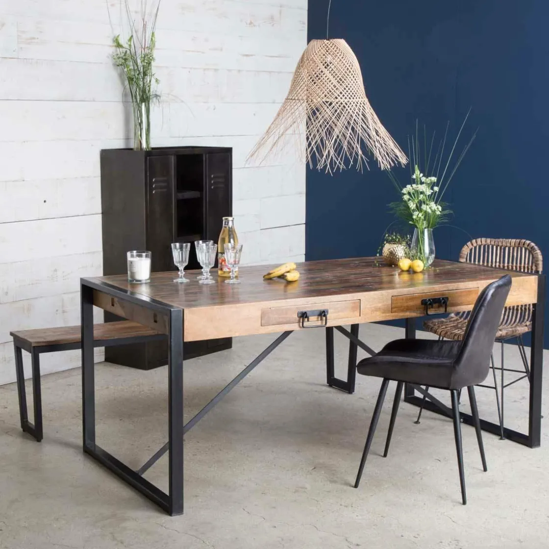 Made in Meubles Banc<Banc en bois de manguier Charlotte