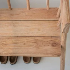 Made in Meubles Banc<Banc en bois de teck brut June