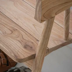 Made in Meubles Banc<Banc en bois de teck brut June