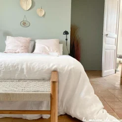 Made in Meubles Banc<Banc en bois de teck et tissu Pénélope