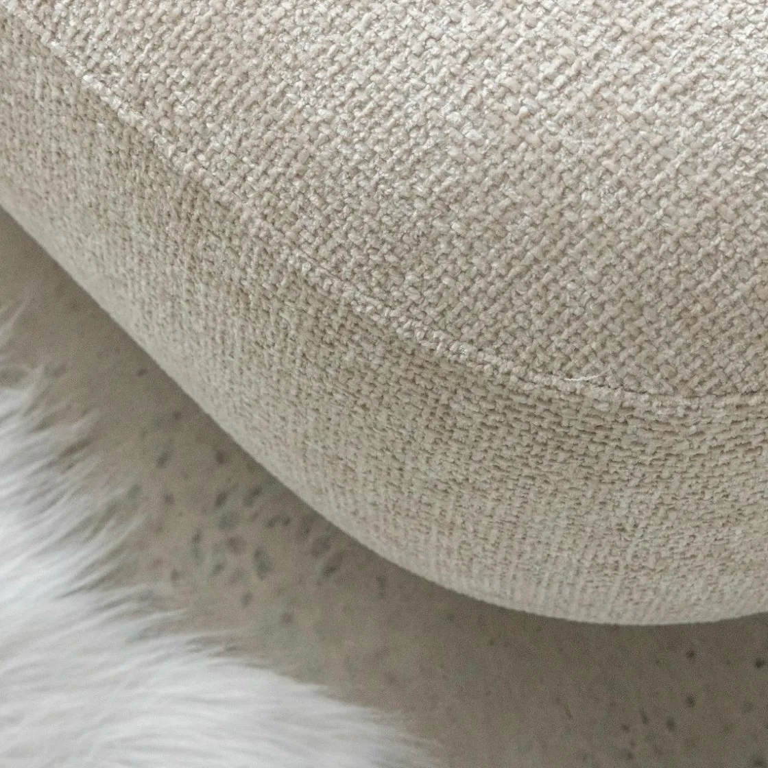 Made in Meubles Banc<Banc en tissu écru Lola