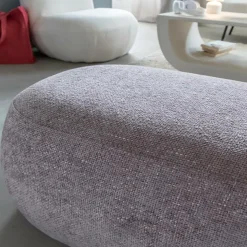 Made in Meubles Banc<Banc en tissu lilas Lola