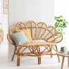 Made in Meubles Fauteuil|Canapé<Banquette fleur en rotin Rattan