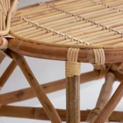 Made in Meubles Fauteuil|Canapé<Banquette fleur en rotin Rattan