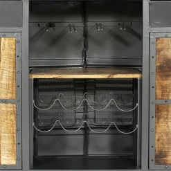 Made in Meubles Meuble Bar<Bar camion en métal gris Tata