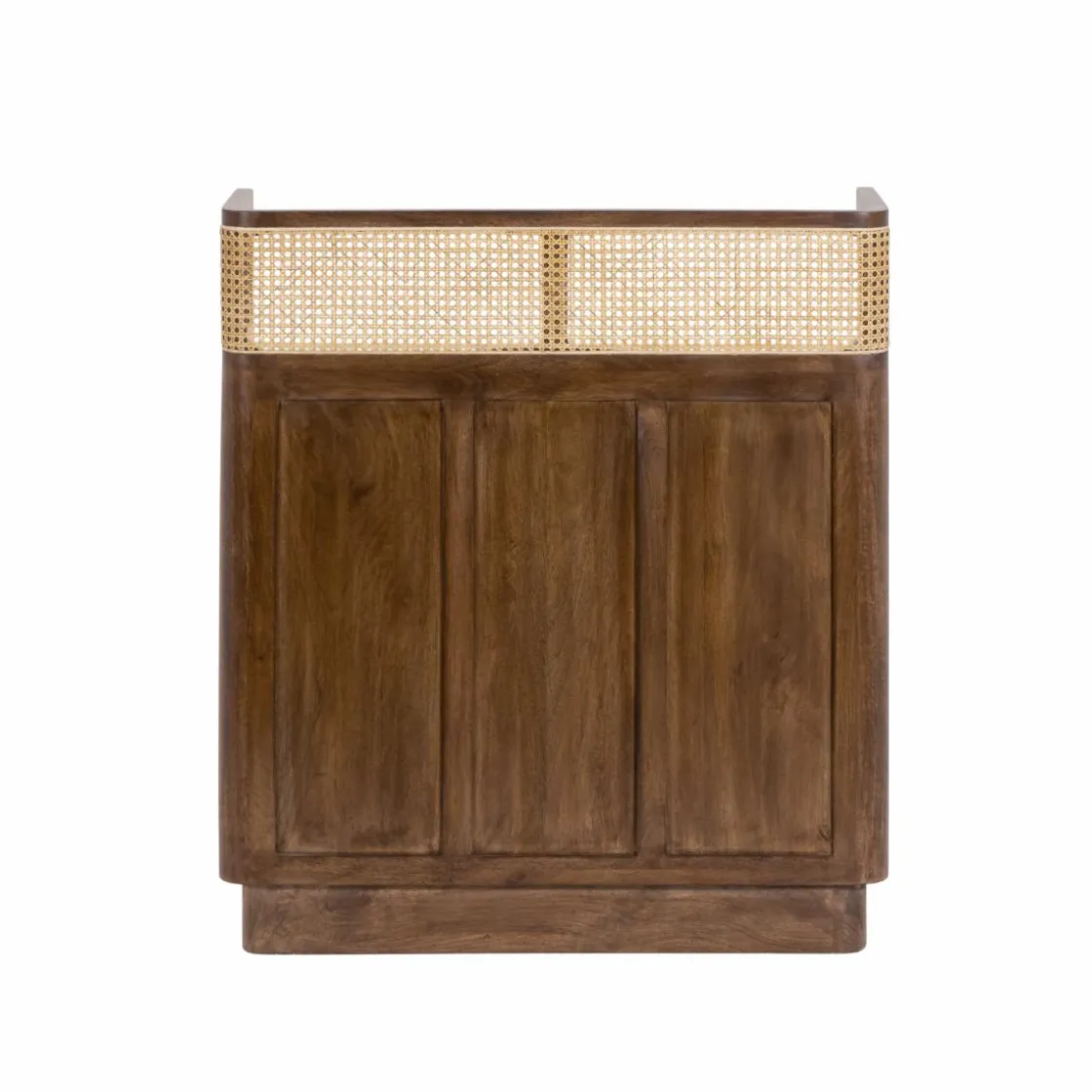 Made in Meubles Meuble Bar<Bar en bois de manguier et cannage Remick