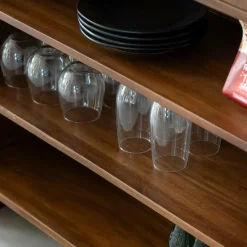 Made in Meubles Meuble Bar<Bar en bois de manguier et cannage Remick