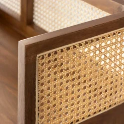 Made in Meubles Meuble Bar<Bar en bois de manguier et cannage Remick