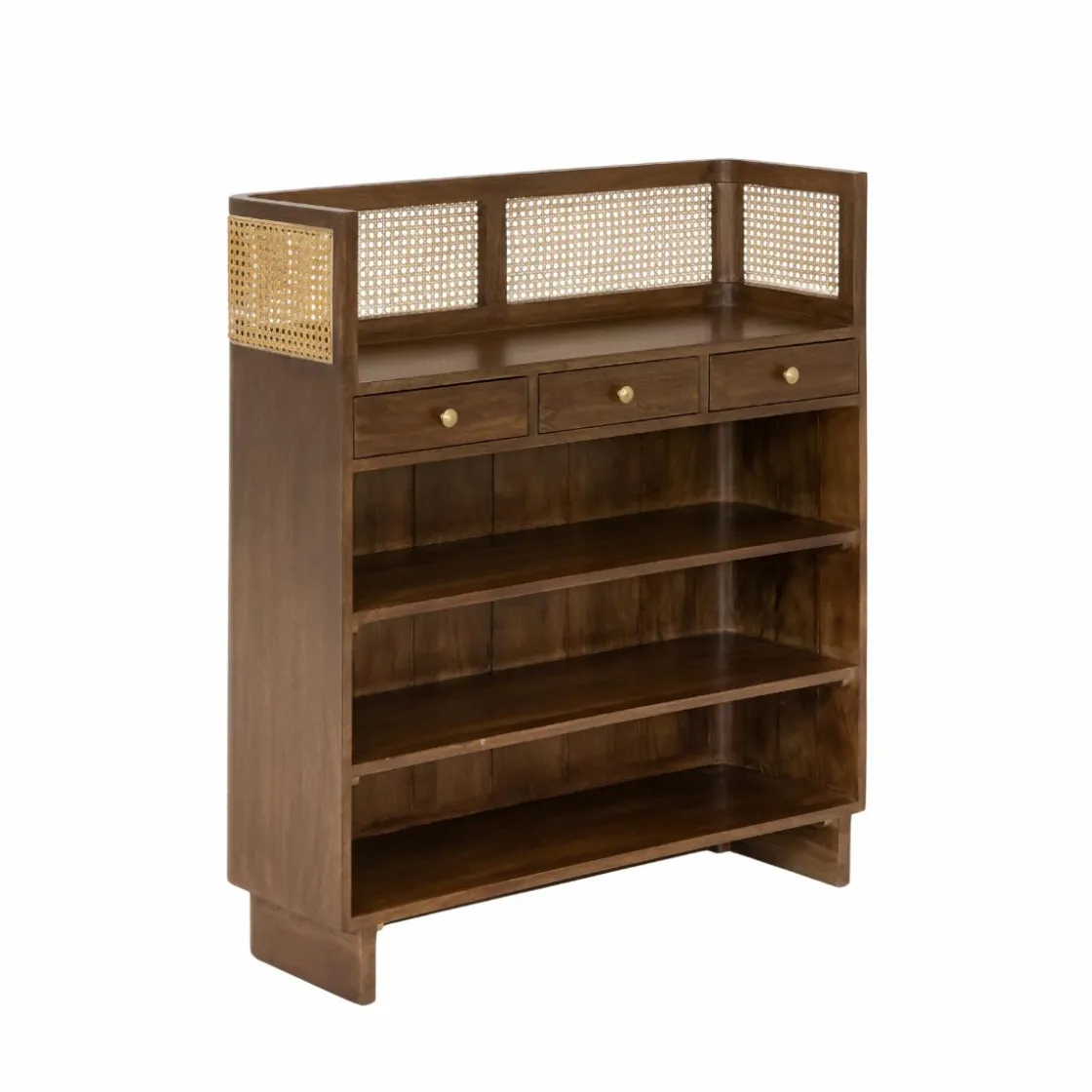 Made in Meubles Meuble Bar<Bar en bois de manguier et cannage Remick