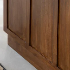 Made in Meubles Meuble Bar<Bar en bois de manguier et cannage Remick