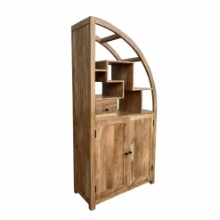 Made in Meubles Bibliothèque<Bibliothèque asymétrique en bois d'acacia Nathan