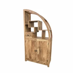 Made in Meubles Bibliothèque<Bibliothèque asymétrique en bois d'acacia Nathan