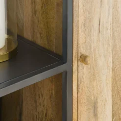 Made in Meubles Bibliothèque<Bibliothèque en bois de manguier et métal Locker