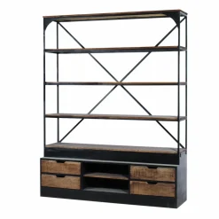 Made in Meubles Bibliothèque<Bibliothèque en bois de manguier Niniss