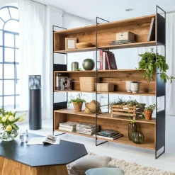 Made in Meubles Bibliothèque<Bibliothèque en bois recyclé 180 cm Blaise