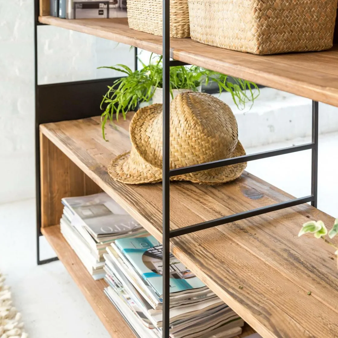 Made in Meubles Bibliothèque<Bibliothèque en bois recyclé 180 cm Blaise