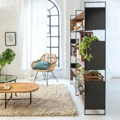 Made in Meubles Bibliothèque<Bibliothèque en bois recyclé 180 cm Blaise