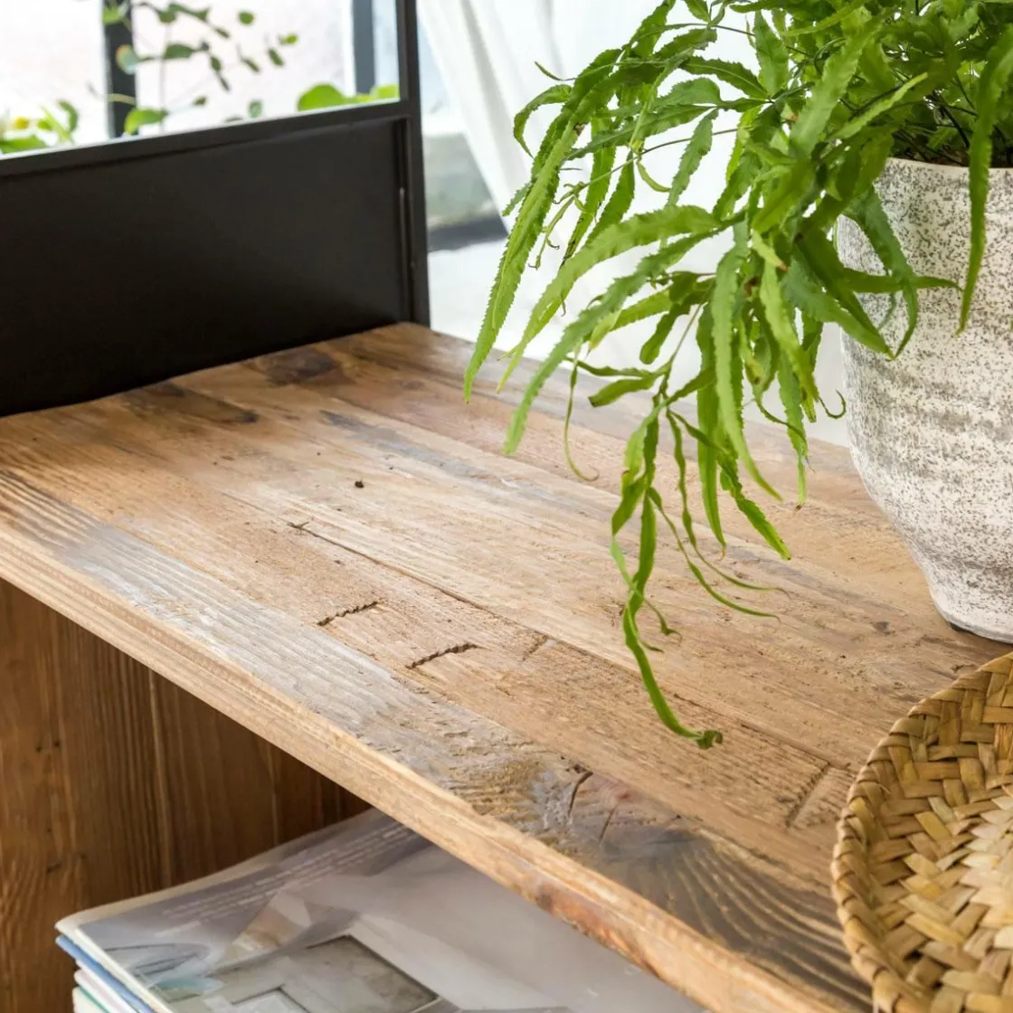 Made in Meubles Bibliothèque<Bibliothèque en bois recyclé 180 cm Blaise