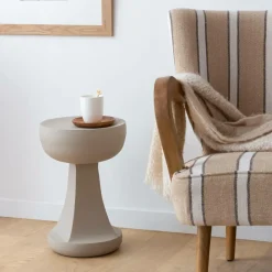 Made in Meubles Bout De Canapé & Sellette<Bout de canapé beige Marguerite