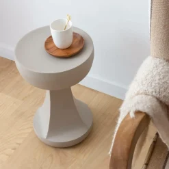 Made in Meubles Bout De Canapé & Sellette<Bout de canapé beige Marguerite