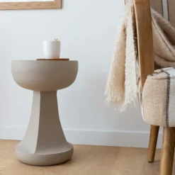 Made in Meubles Bout De Canapé & Sellette<Bout de canapé beige Marguerite