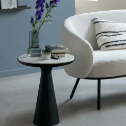 Made in Meubles Bout De Canapé & Sellette<Bout de canapé en aluminium et marbre Marceau